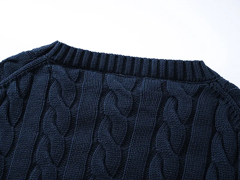 Style No. 2503 P220 Polo Ralph Lauren solid color comfortable thick cable twist knitted sweater Color: cream black navy gray Size: S (recommended within 120) m (recommended within 140) L (recommended within 160) xL (recommended within 180)
